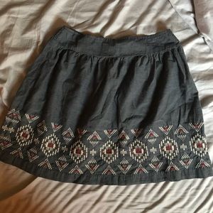 Aztec embroidered skirt